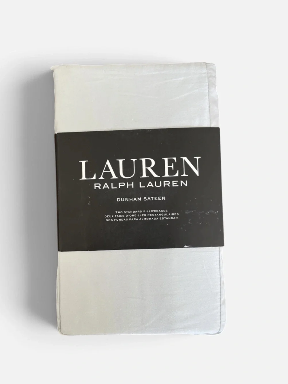 Lauren Ralph Lauren Dunham Sateen Two King Pillowcases in White 20 x 40 IN NWT